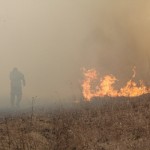 В Большереченском районе огонь стирает с лица земли местные кладбища